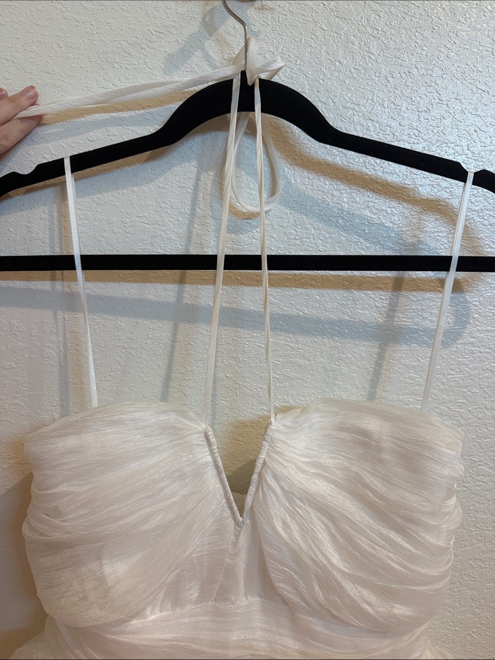 White Ruffled Party Dress - Picture 2 of 5